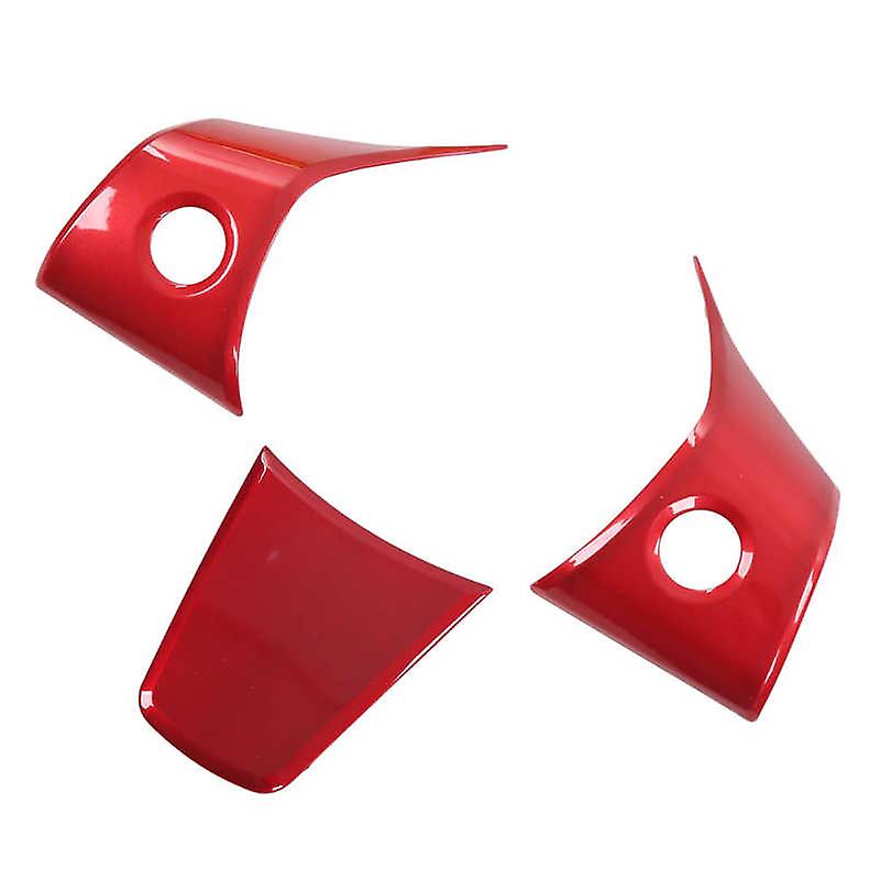 Steering Wheel Stickers /set Easy Clean Antiscratch No Damage Red Steering Wheel Trim For Car Replacement For Tesla 3/y Model