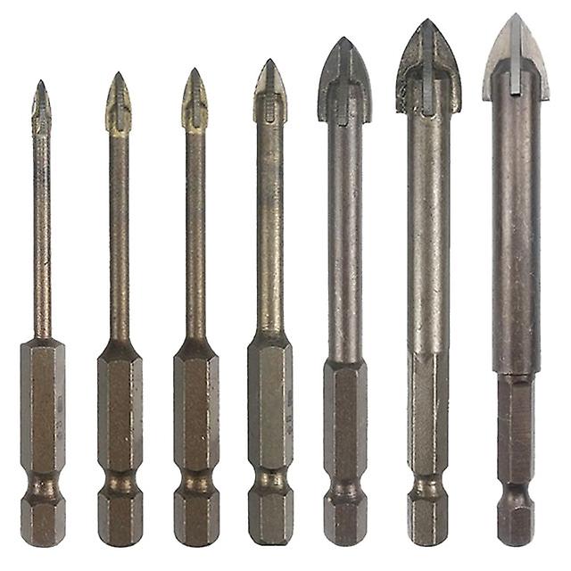 Tile Drill Bit Concrete Cement Drill Bit Multi-function Punch Hole Opener Four-edged Triangular Drill Bit Set Carbide