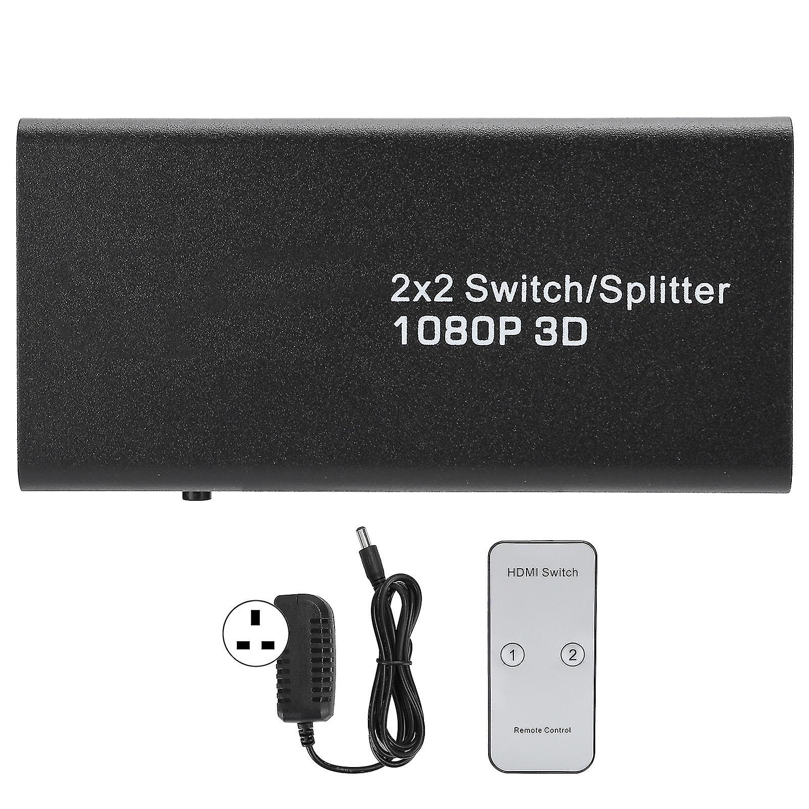2x2 HDMI Distributor for 1080P Gaming - Supports 3D, Deep Color, DTS-HD, Dolby o