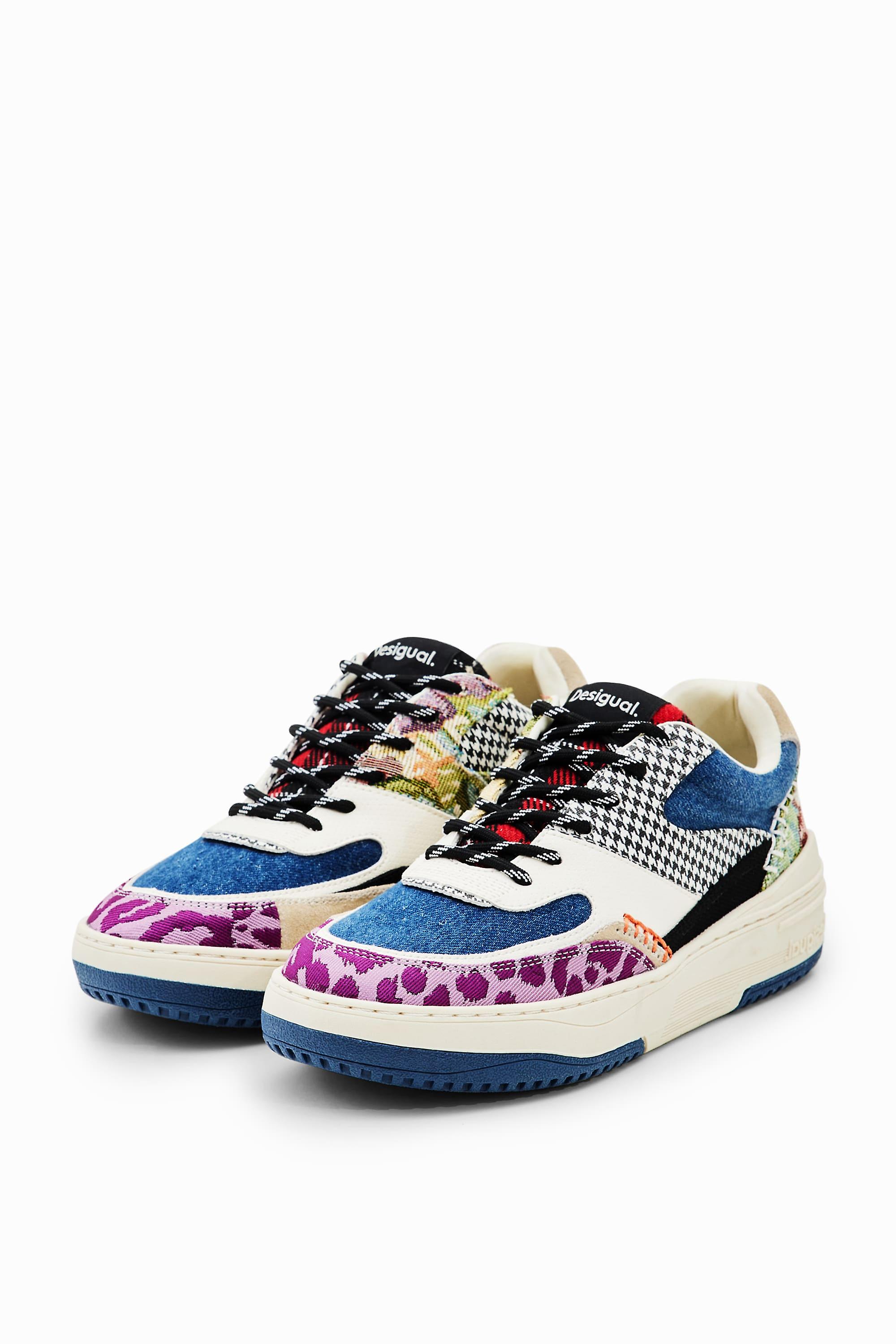 Desigual Metro Patch Low Top Retro Patchwork Sneakers 23WSKA08