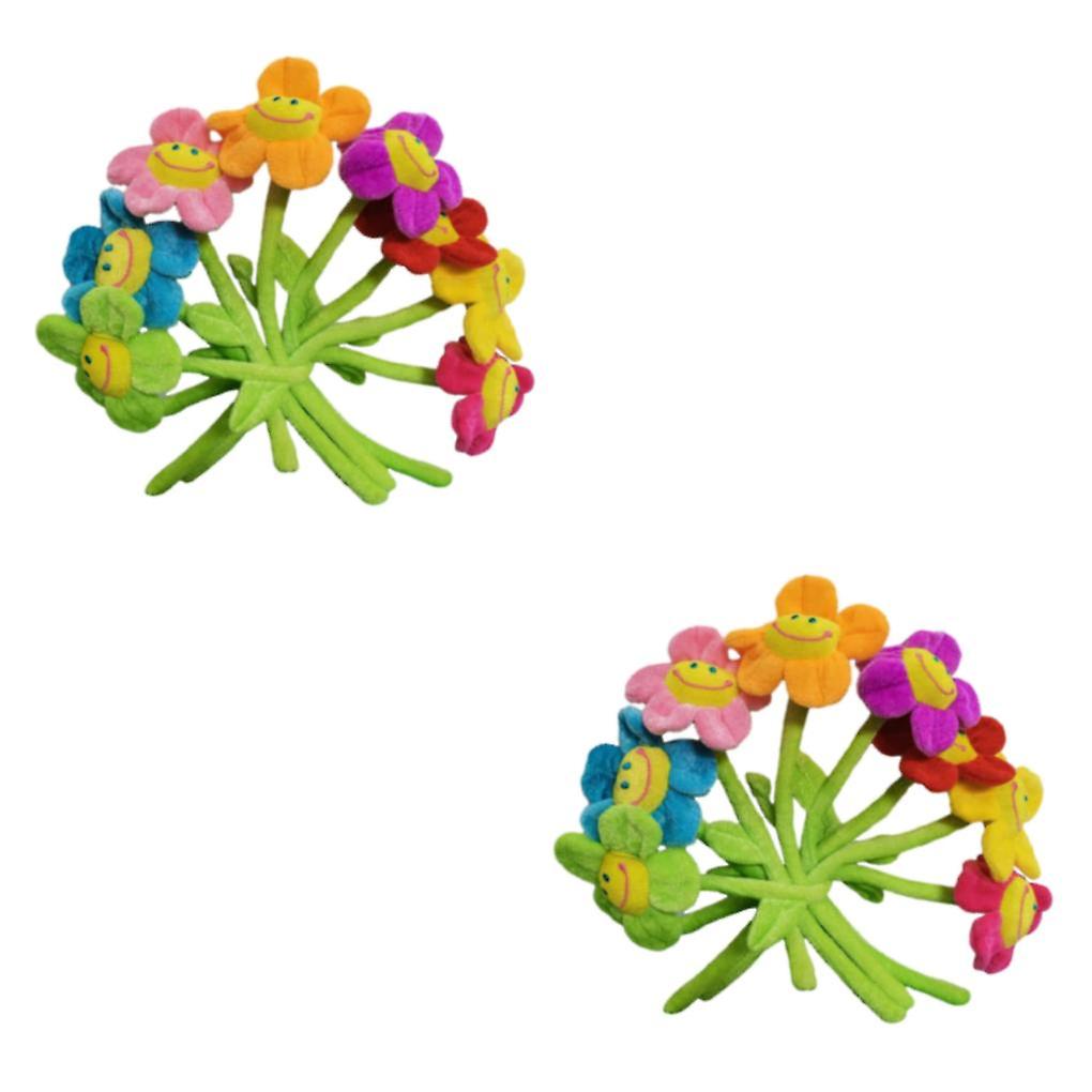 1/2/3 8piece Artificial Plush Sun Flower Curtain Buckles Soft And Comfortable For Adding Decorative Touch