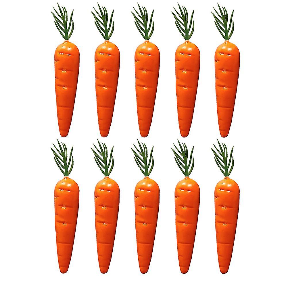 10 Pcs Miniforce Toys Mini Carrot Toy Easter Table Centerpieces Artificial Carrots Easter Hanging Ornaments Foam Carrot Ornament