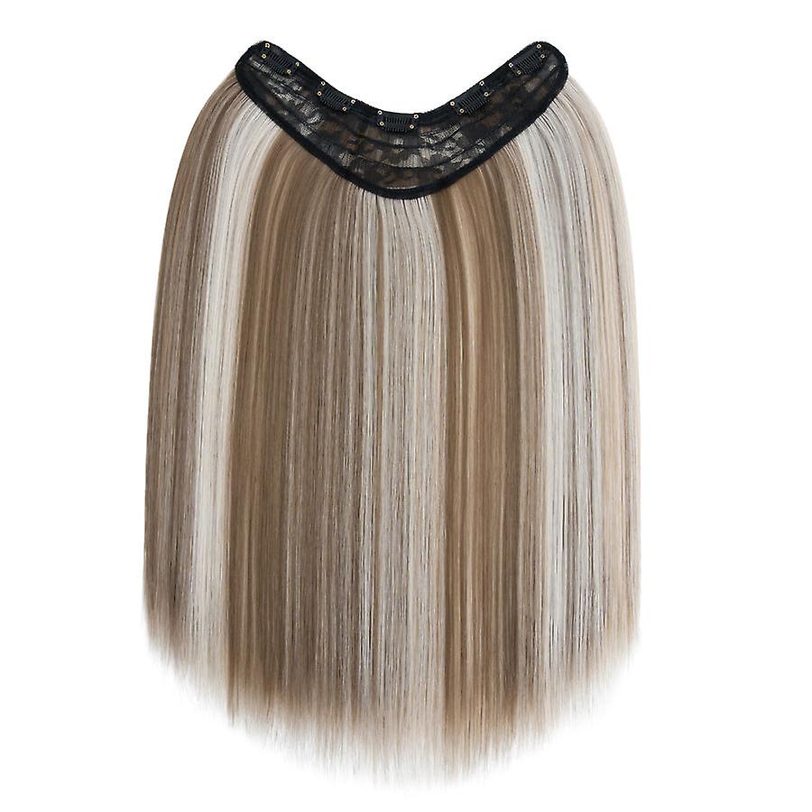 One Piece Clip in Hair Extensions V-Shaped Straight Hair Synthetic Hairpieces For Women