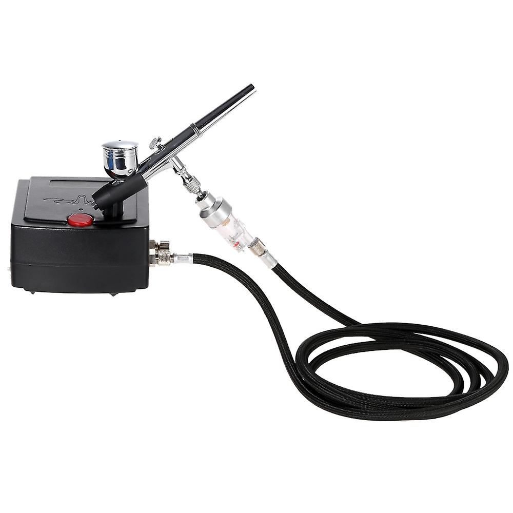 Professional Gravity Feed Airbrush Air Compressor Kit for Art Painting Craft Cake Spray Model Air Br