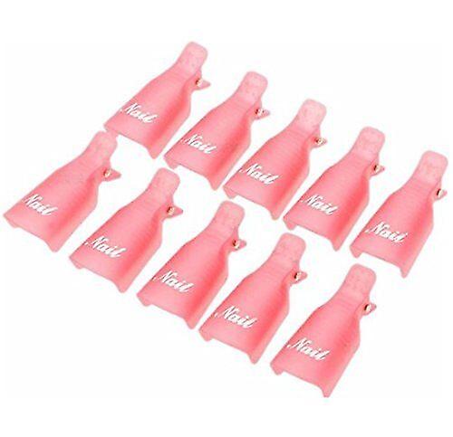 10 Pcs Gel Nail Polish Remover Clips Soak Off Cleaner Caps for Manicure Pedicure