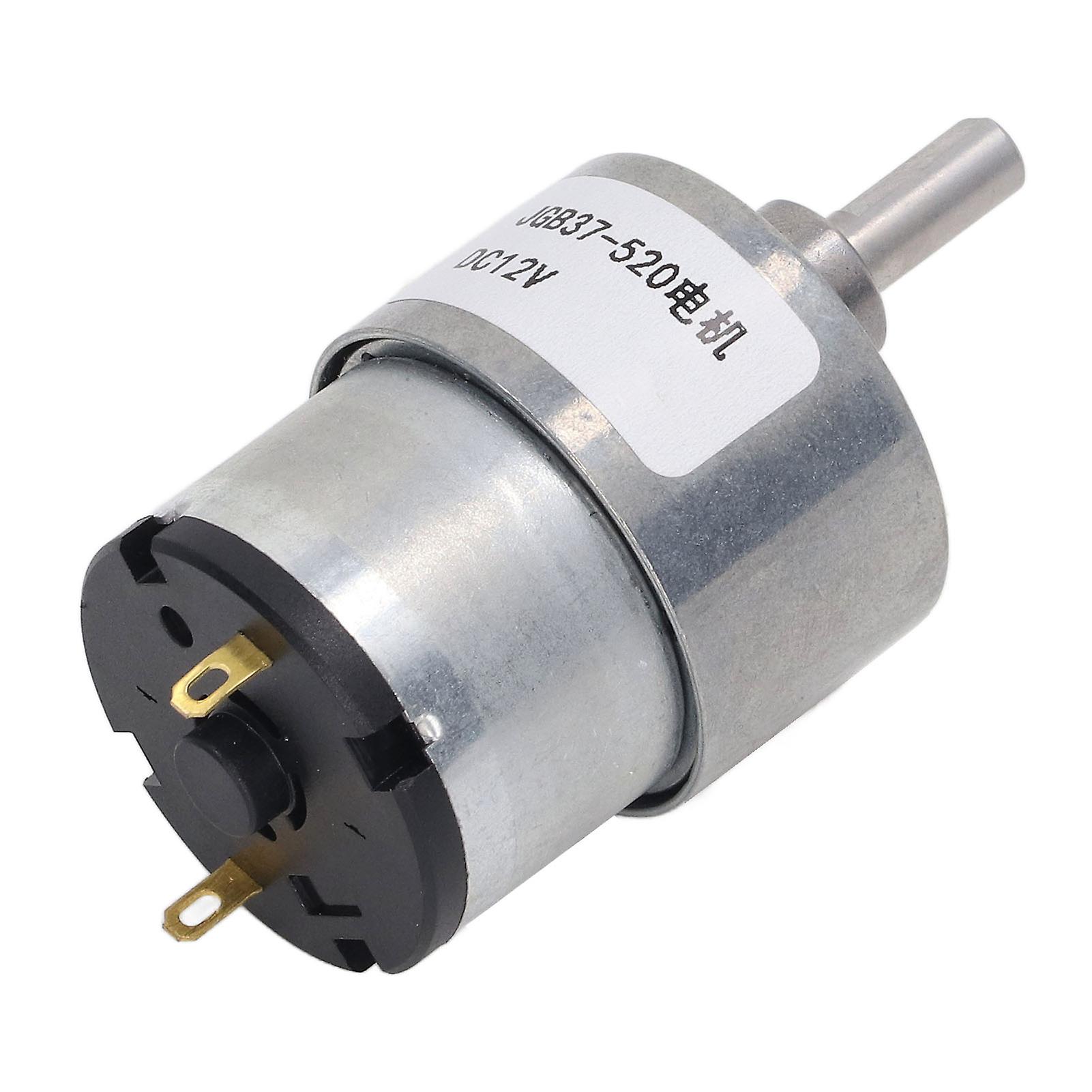 DC Geared Motor CW CCW Speed Reduction Self Locking Turbine Worm Gear Motor DC12V 45RPM