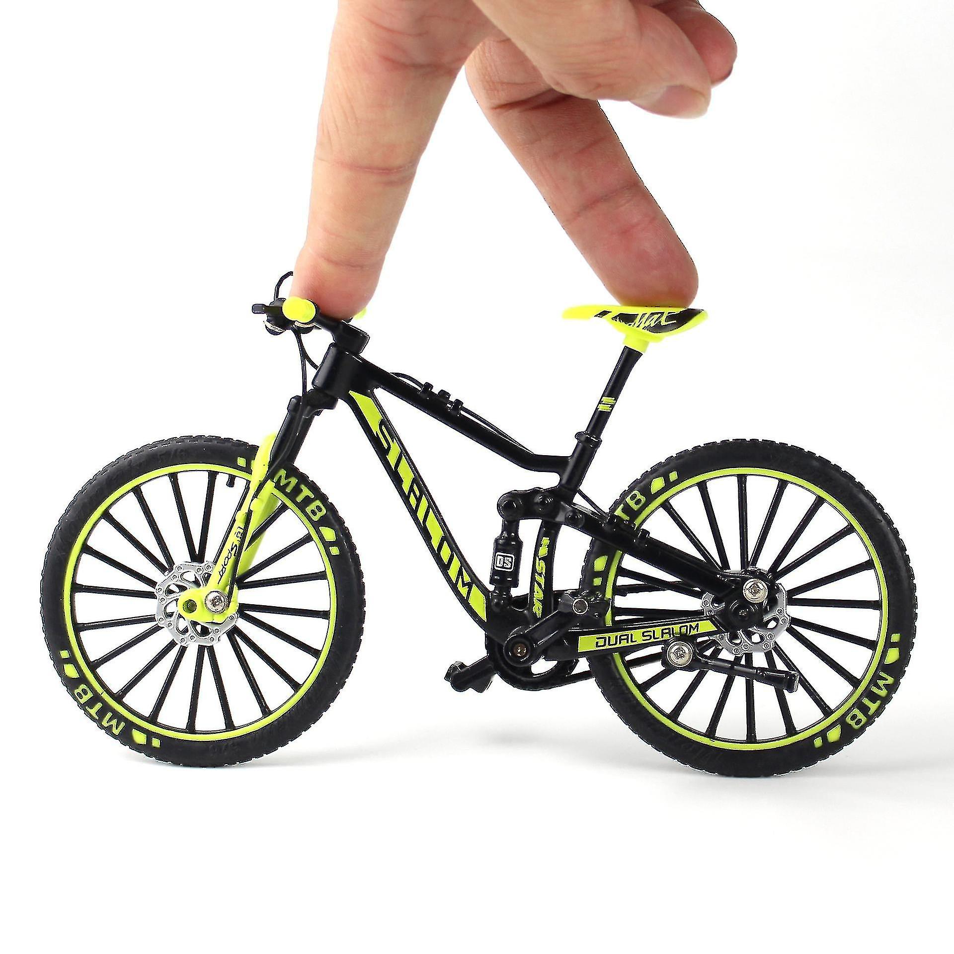 Mini 1:10 Alloy Bicycle Scale Model Dasktop Simulation Ornament Finger Mountain Bikes Toy A