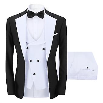 Youthup Mens 3 Piece ColorBlock Suits Dress Wedding Party...