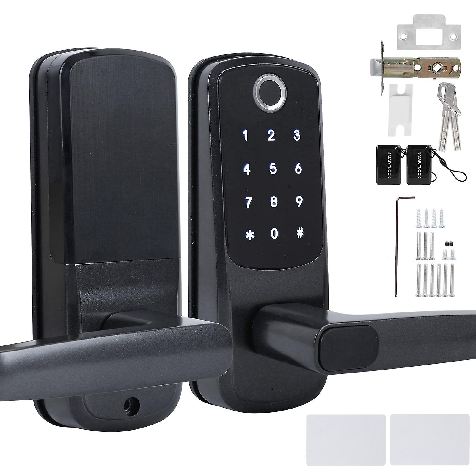 Fingerprint Door Lock, Bluetooth, Password, Mechanical Key