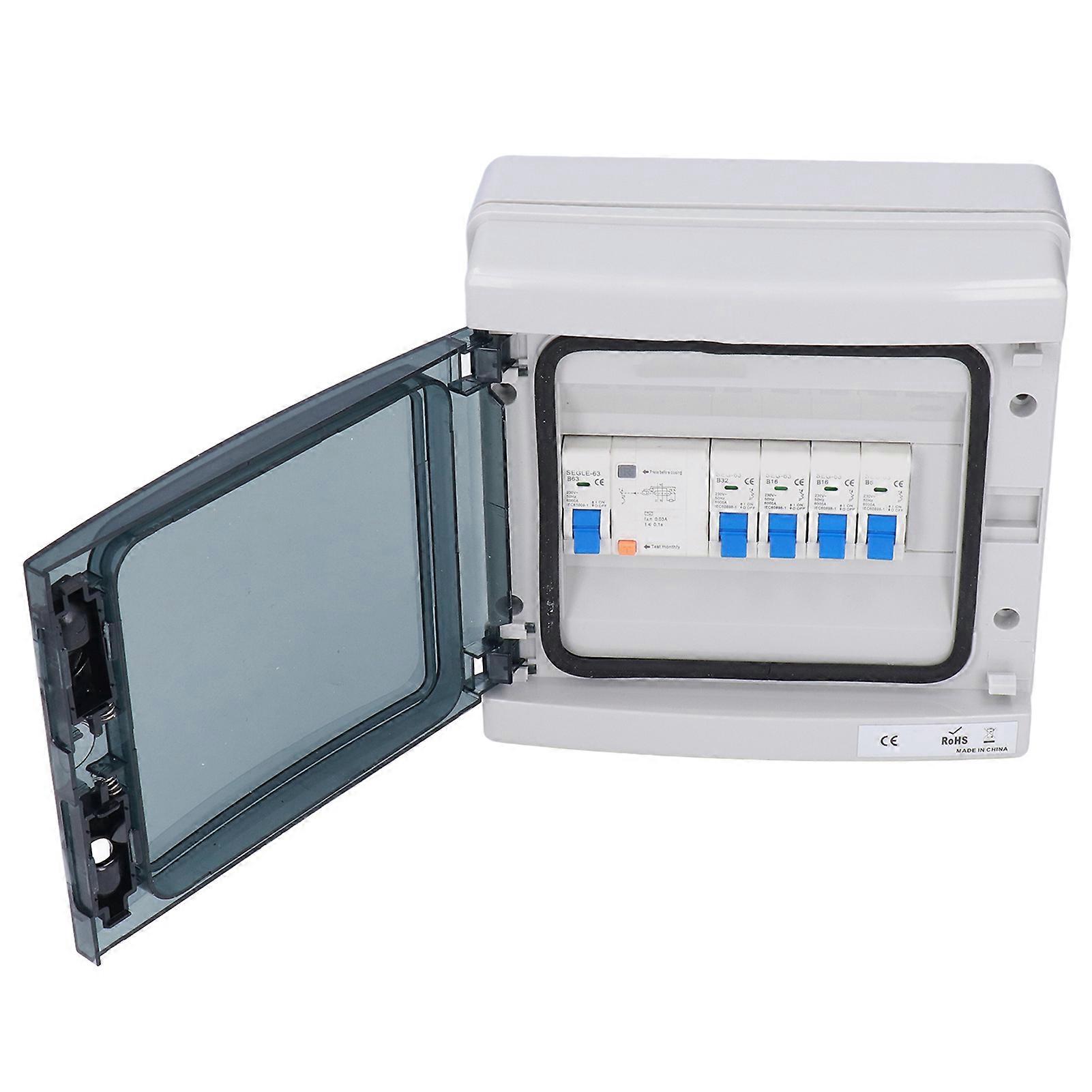 Weatherproof Distribution Box Waterproof European 4 MCB Circuit Breakers for Caravans 230V