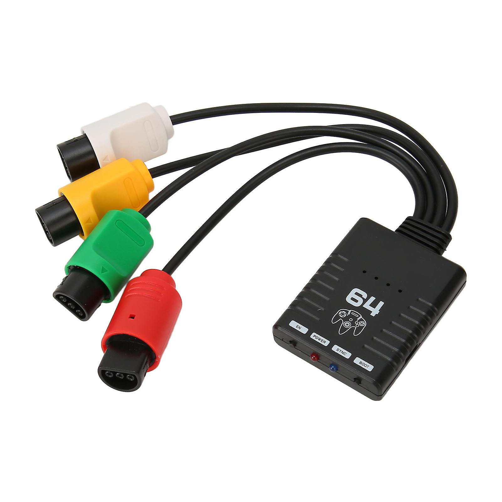 Wireless Controller Adapter Support 4 Player Bluetooth Controller Converter for N64 Console for PS3 for PS5 for 8bitdo 