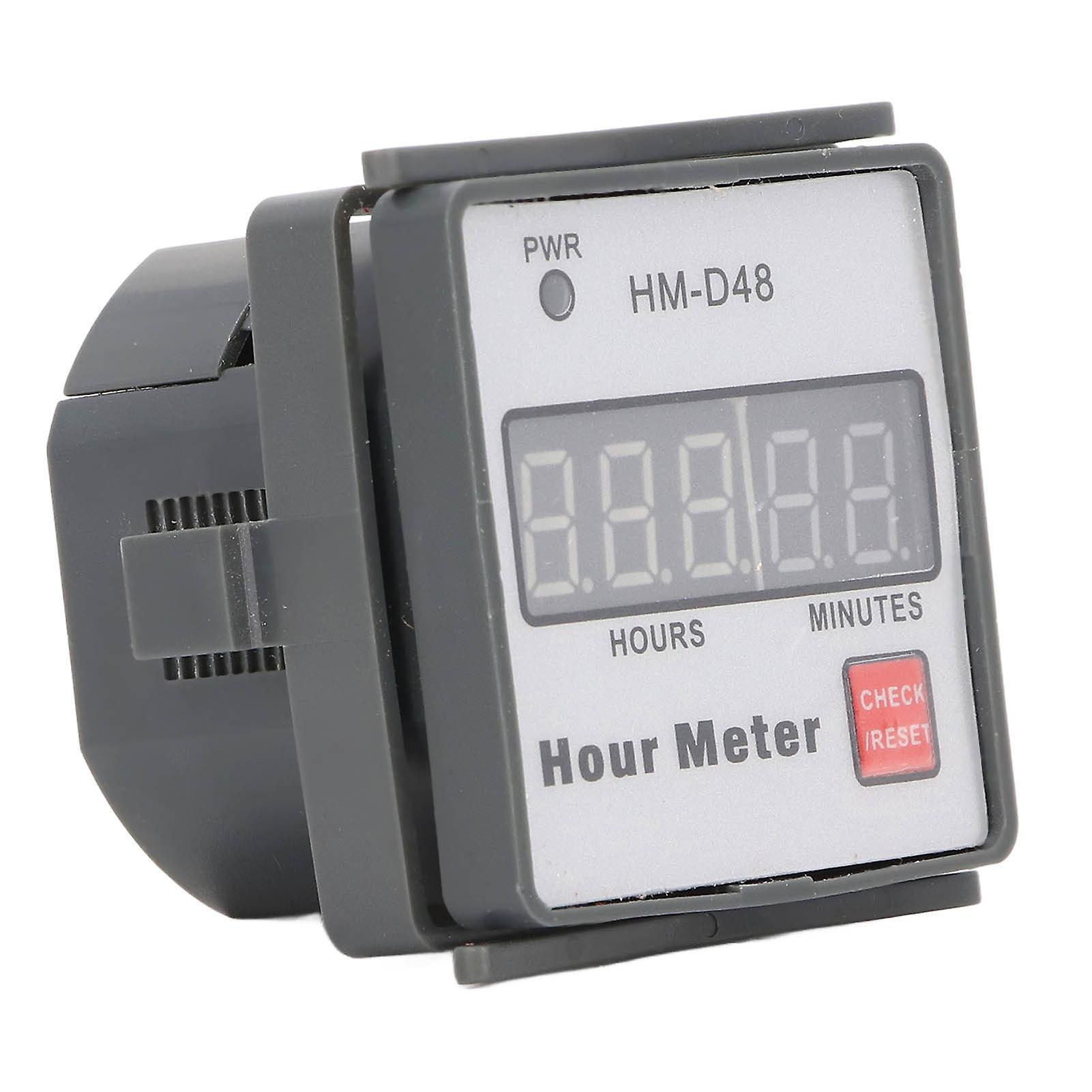 Hour Meter Digital Display Timer ABS Gauge 0‑999.99 Hours Timing Tool AC 220‑240V 