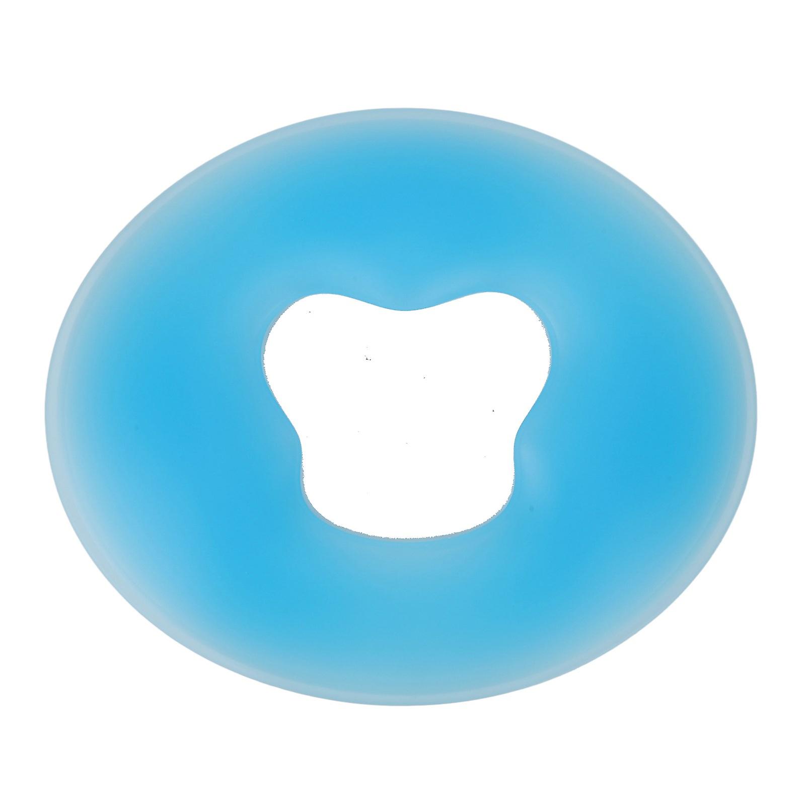 Silicone Spa Face Pillow Soft Round Massage Face Relaxing Cushion Pad for Beauty Salon Blue