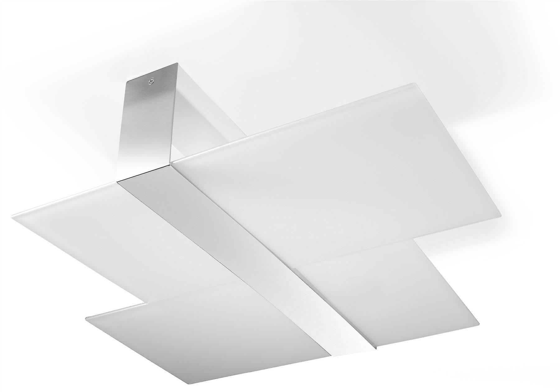 Sollux MASSIMO - 2 Light Decorative Flush Light White, Chrome, E27