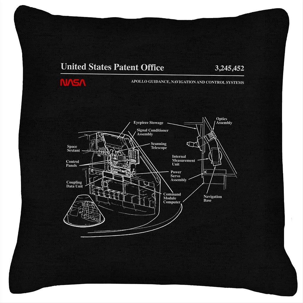 NASA Apollo Control Systems Blueprint Cushion