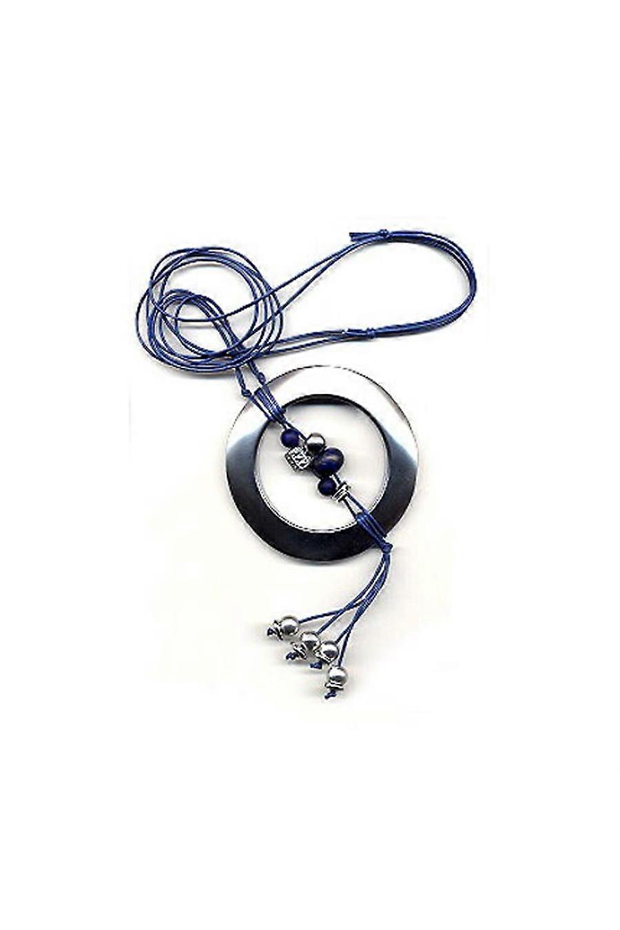 Necklace Ring Silver Bangle & Beads 110cm - Gl01489