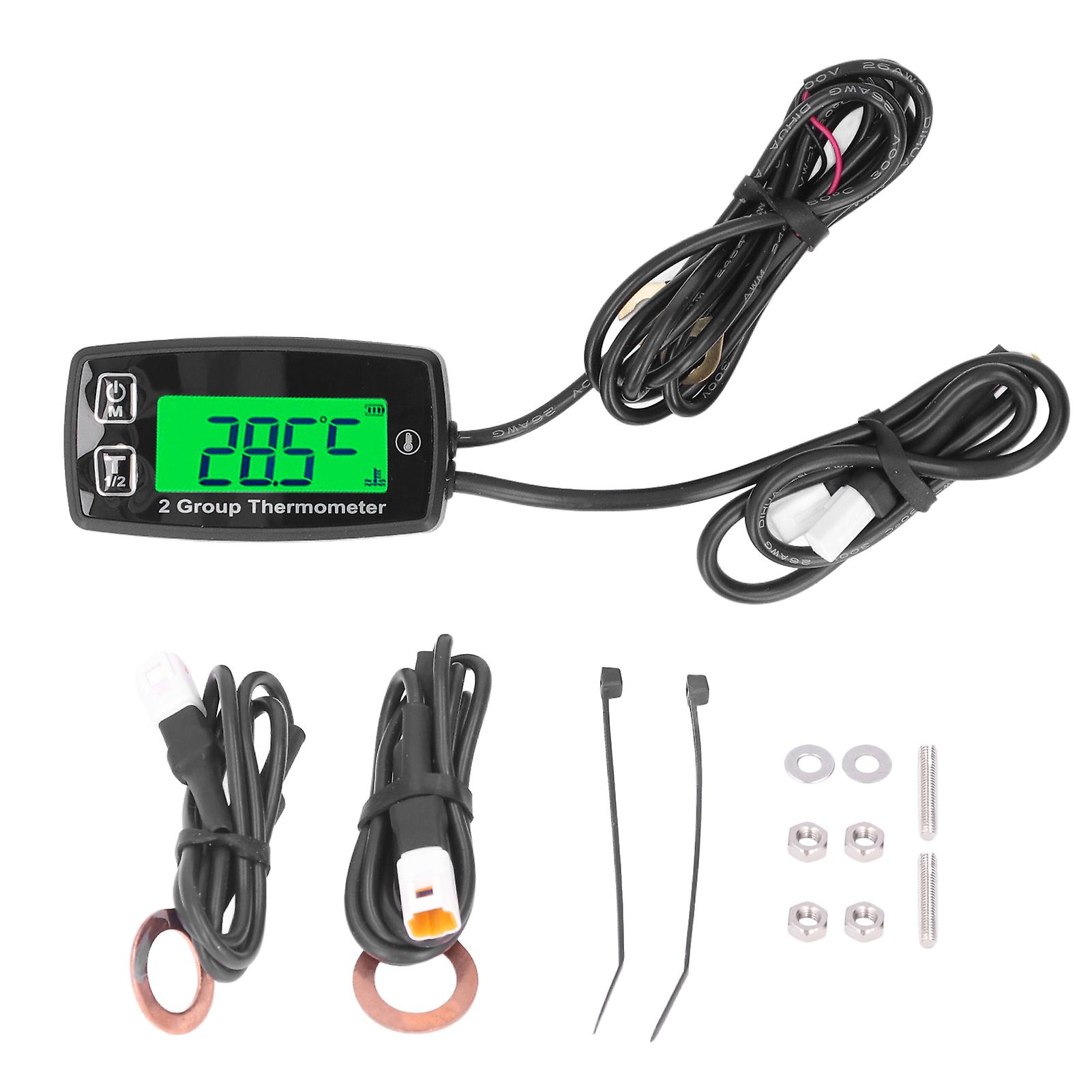 LCD Thermometer, Engine Temp Gauge, Digital, Motorcycle