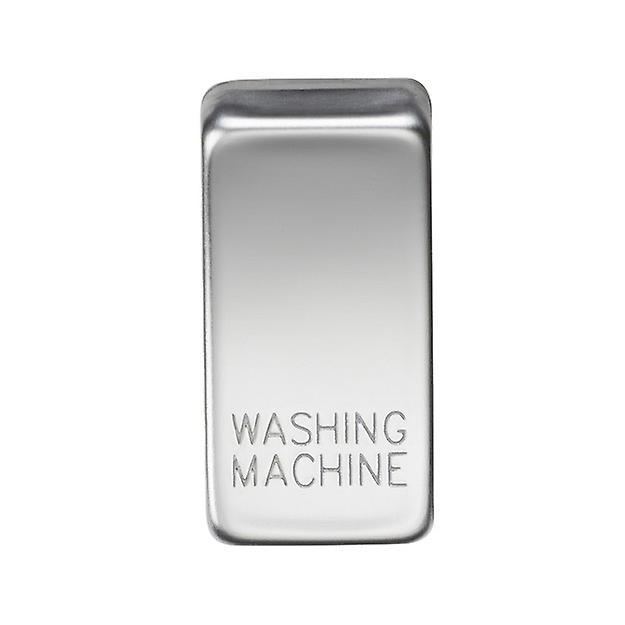 Knightsbridge Switch cover "marked WASHING MACHINE" - polished chrome - GDWASHPC