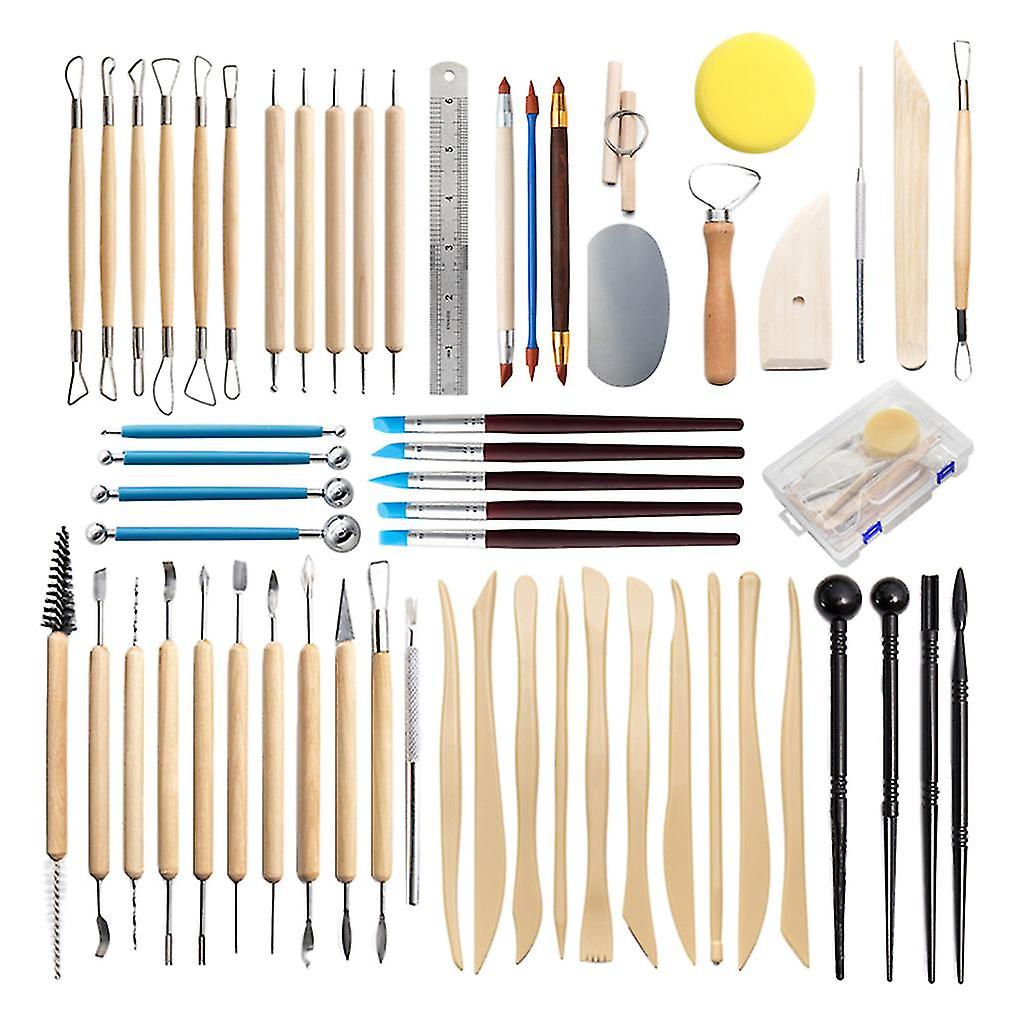 57 Pcs Pottery Ceramics Clay Tools Set Clay Ceramic Pottery Modeling Tools