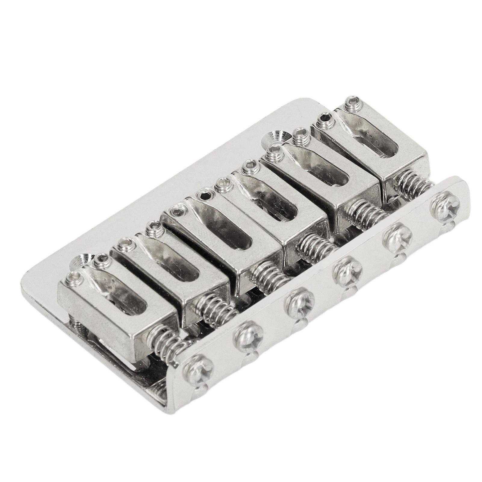 6-String Electric Guitar Iron Fixed Saddle Bridge Silver Replacement