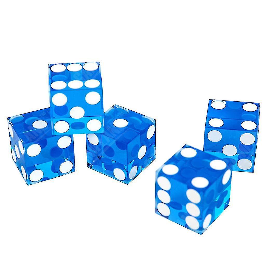 Dadi trasparenti in acrilico di alta qualità a sei facce D6 19 mm, set di 5 dadi da casinò