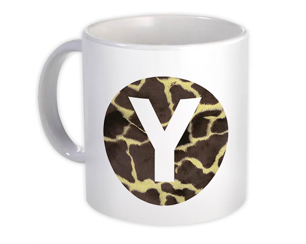 礼品杯：Monogram Letter Y Giraffe