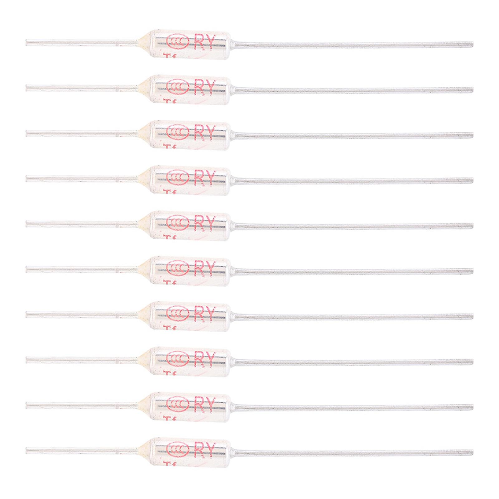 10pcs Metal Shell Thermal Fuse Cutoff 250VAC 10A Temperature Fuse TF 72-250℃105℃