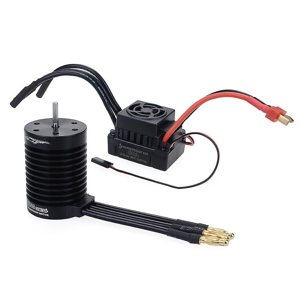Surpass Hobby Waterproof F540 V2 3650 Sensorless Brushless Motor with 60A ESC for 1/8 1/10 1/12 1/14