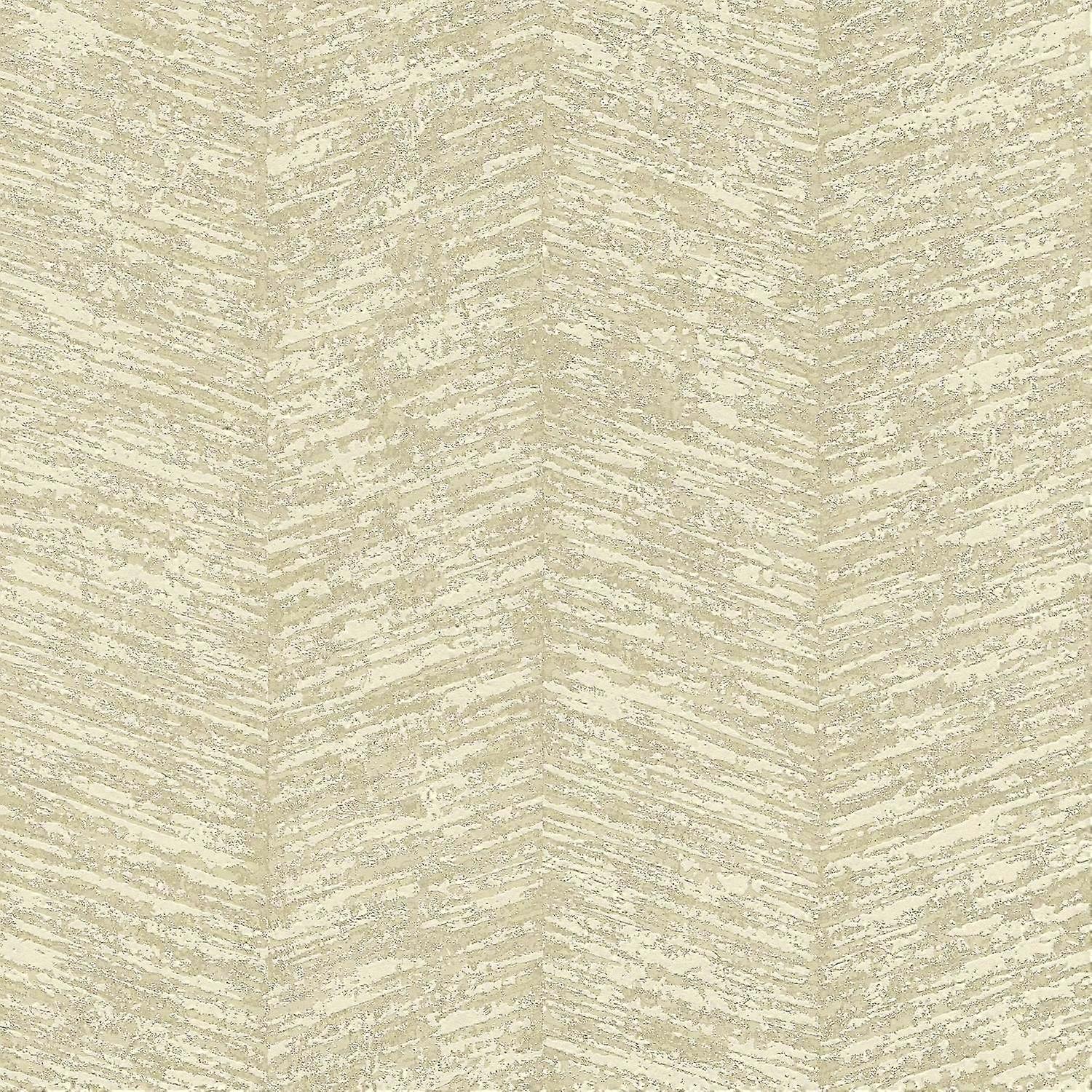 Papier peint à motifs graphiques Profhome 386972-GU papier peint intissé texturé avec un dessin graphique mat ivoire jaune-or sable 5,33 m2