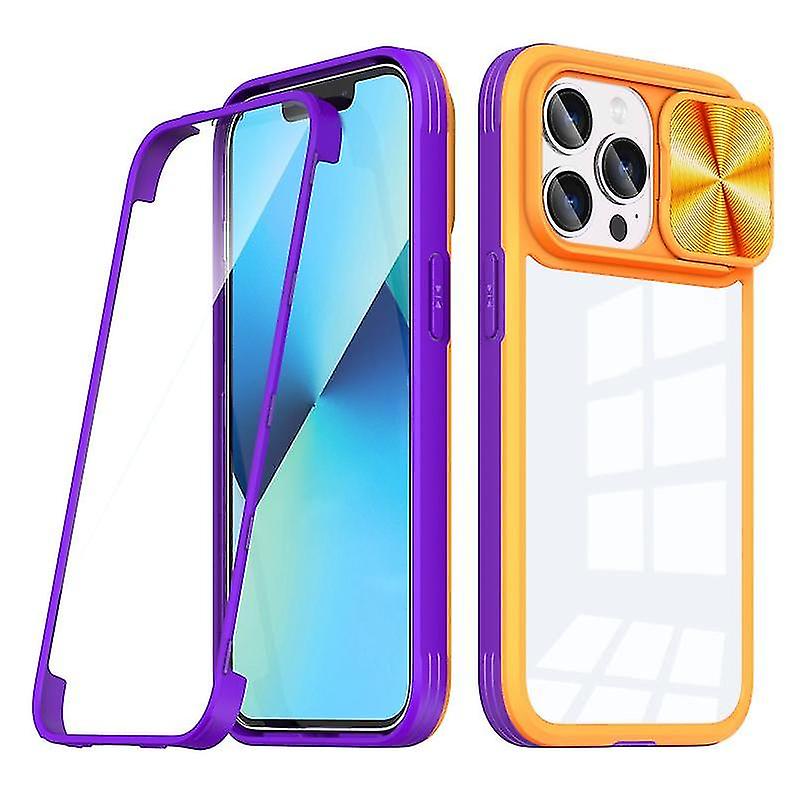 For Iphone 13 Pro 360 Full Body Sliding Camshield Phone Case