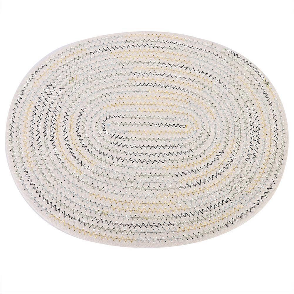 Simple Heat Insulation Placemat Anti-Slip Waterproof Tableware Plate Fork Table Round Mat (#2)