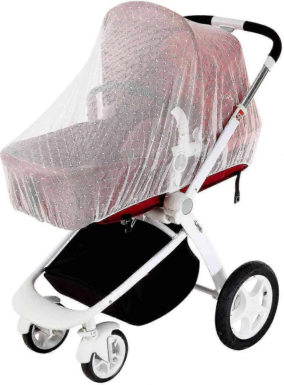 Universal Net For Strollers, Baby Carriers, Umbrellas, Cribs, Car Seats, Prams, Stretchy And Durable, White