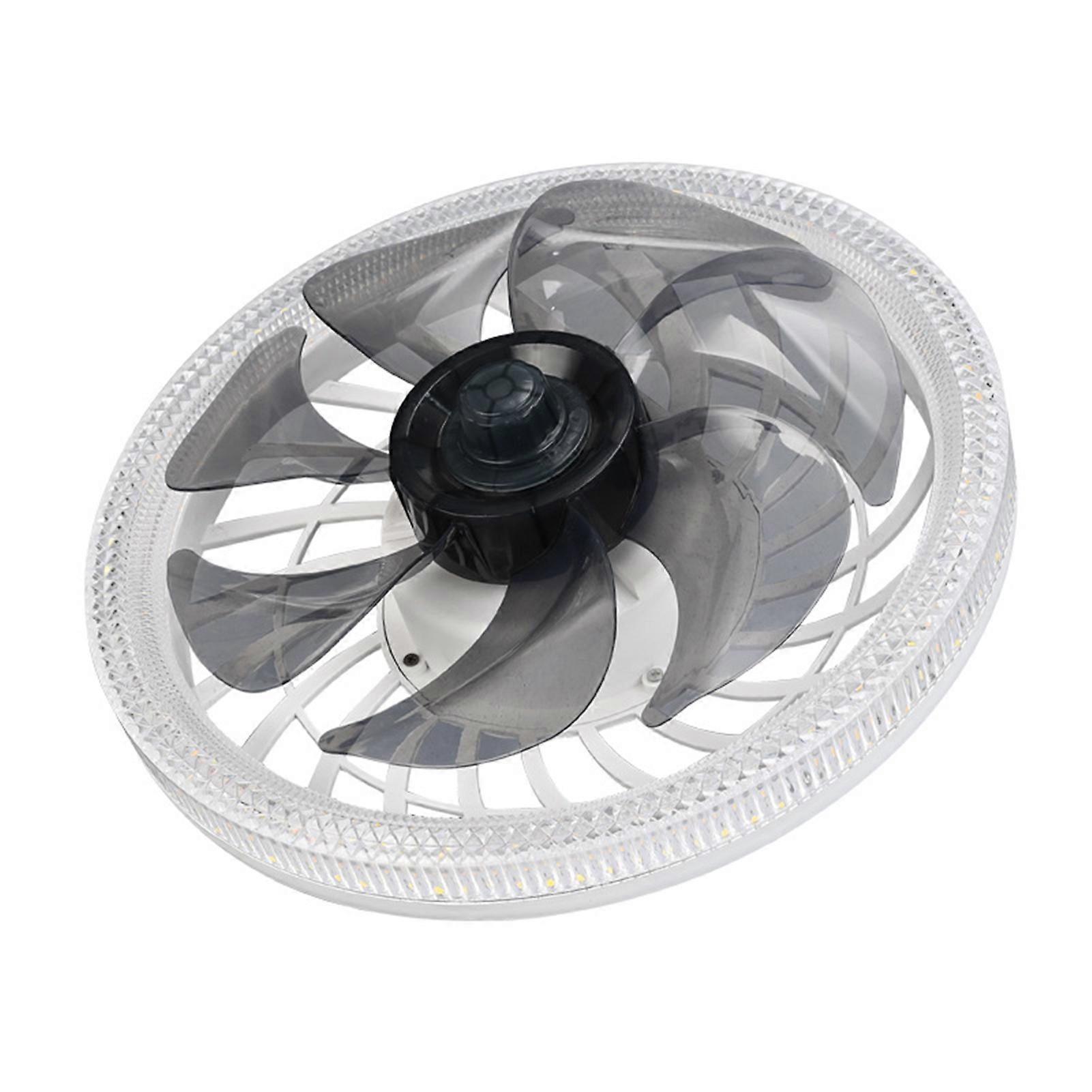 2-in-1 Smart Silent Ceiling Fan with Light Dimmable Speed Adjustable Energy-saving Bedroom Flush Mount Ceiling Fan Light