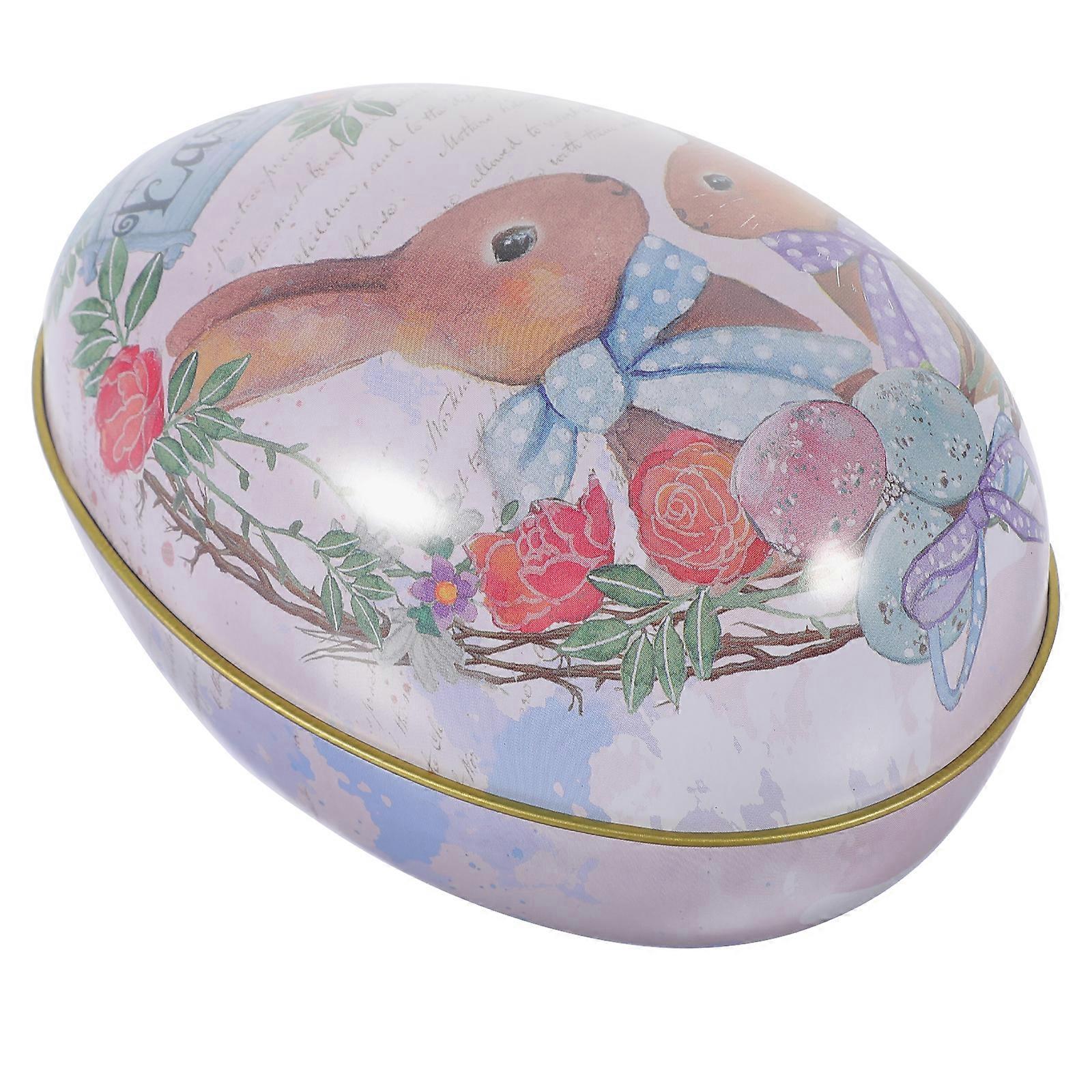 Easter Candy Box Easter Egg Shaped Candy Box Tinplate Party Favor Box Easter Treats Container