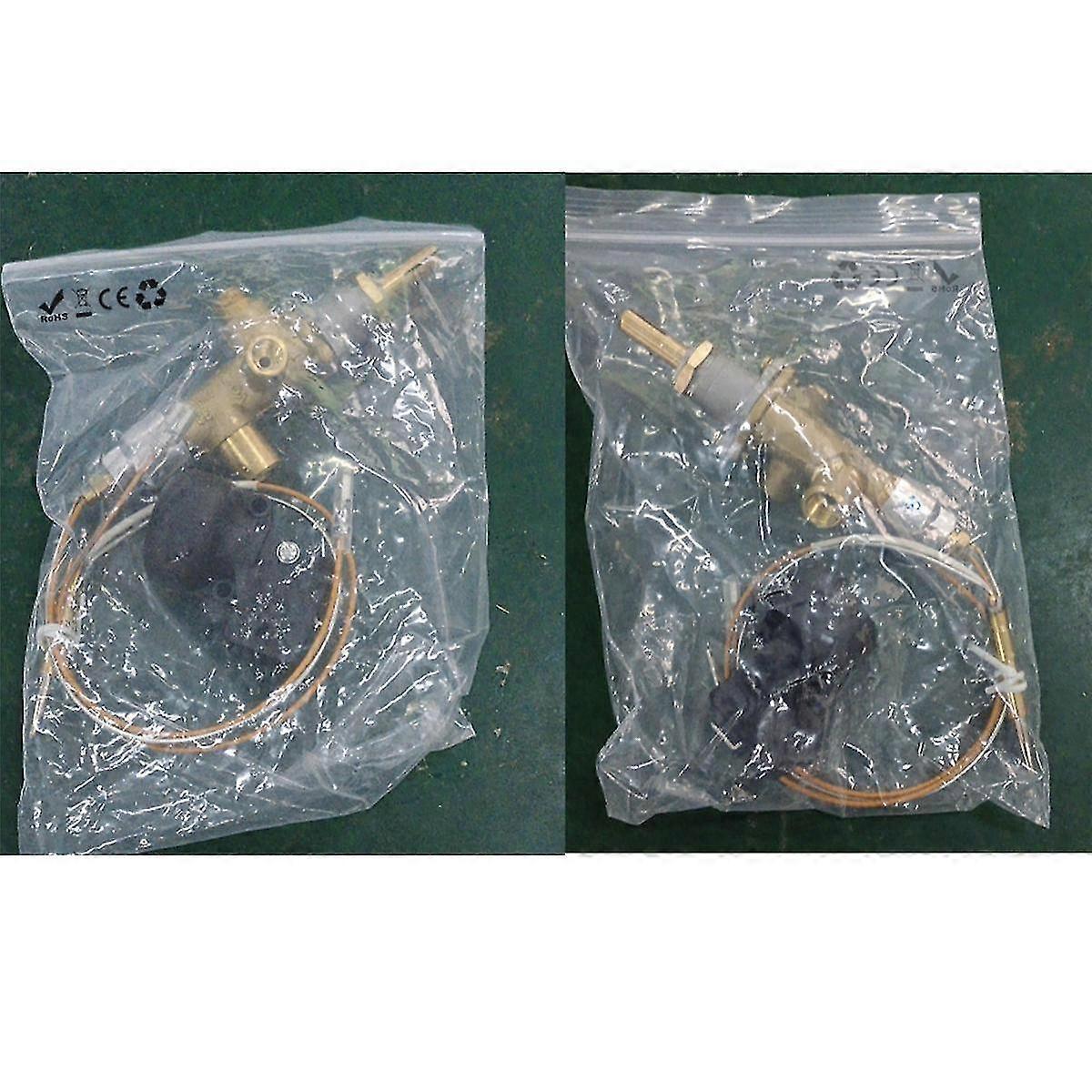 Vanne de commande de chauffage de terrasse à gaz Capteur de thermocouple Bouton d’interrupteur de décharge Commande de fosse de feu au propane Ensemble de port de pilote de sécurité-B15