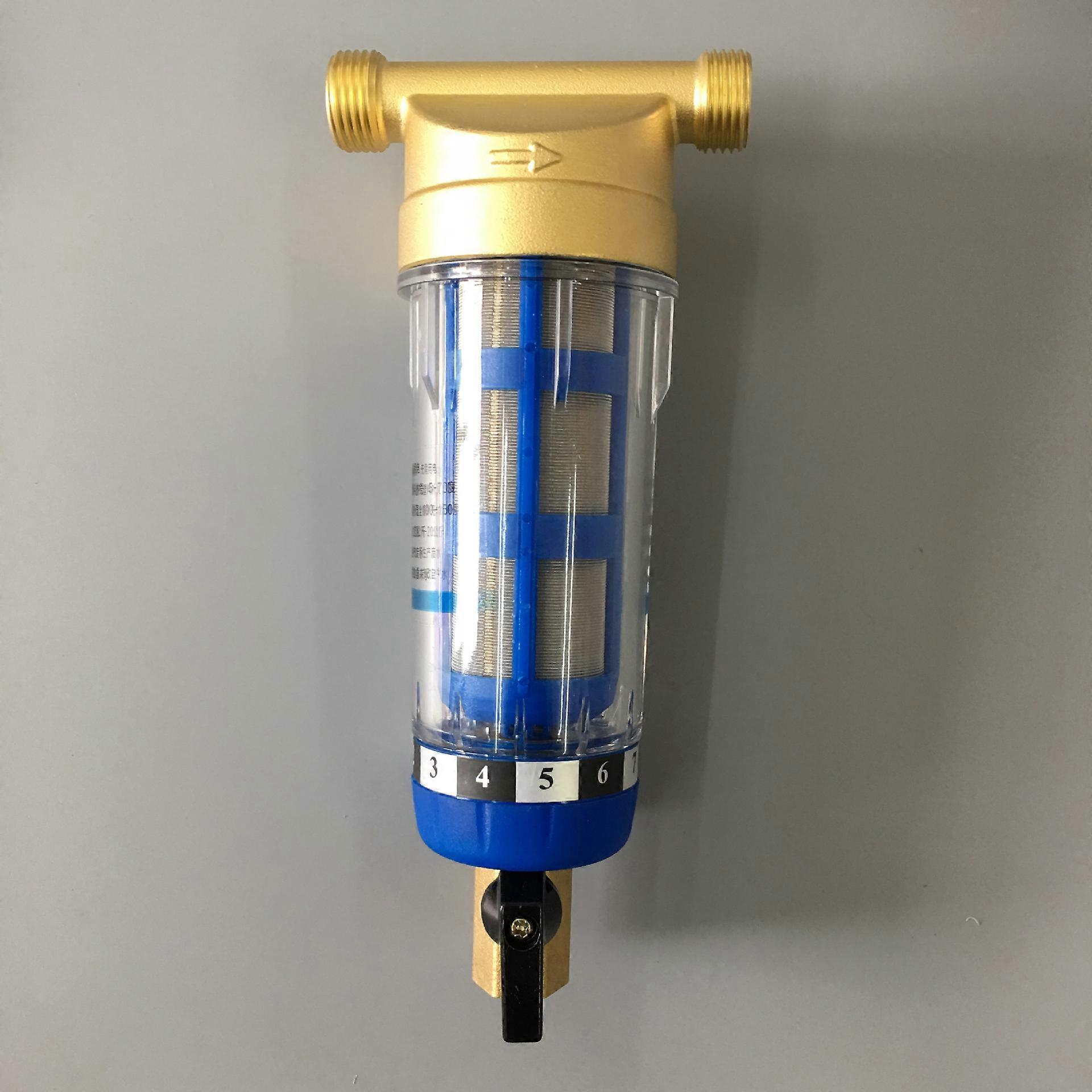 40 Micron Spin Down Sediment Water Filter, Sediment Water Filter External Threads Water Pre-Filter Well Water Pipe Sediment Filter Sediment Filter (3/