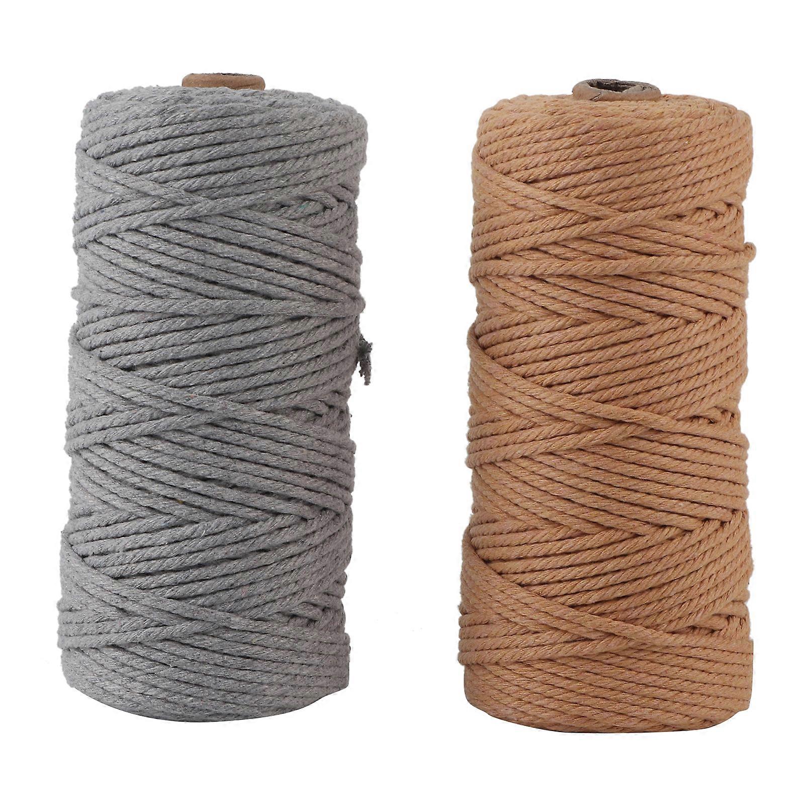 100m Natural Cotton String Lace Rope Single Strand Soft Craft Thread DIY Supplies 3mm