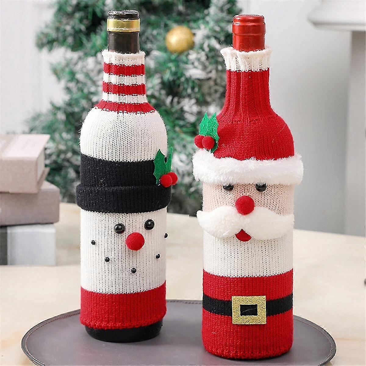 Weihnachtspullover Weinflaschenhülle, handgemachter Weinflaschenpullover für Weihnachtspullover Partydekoration
