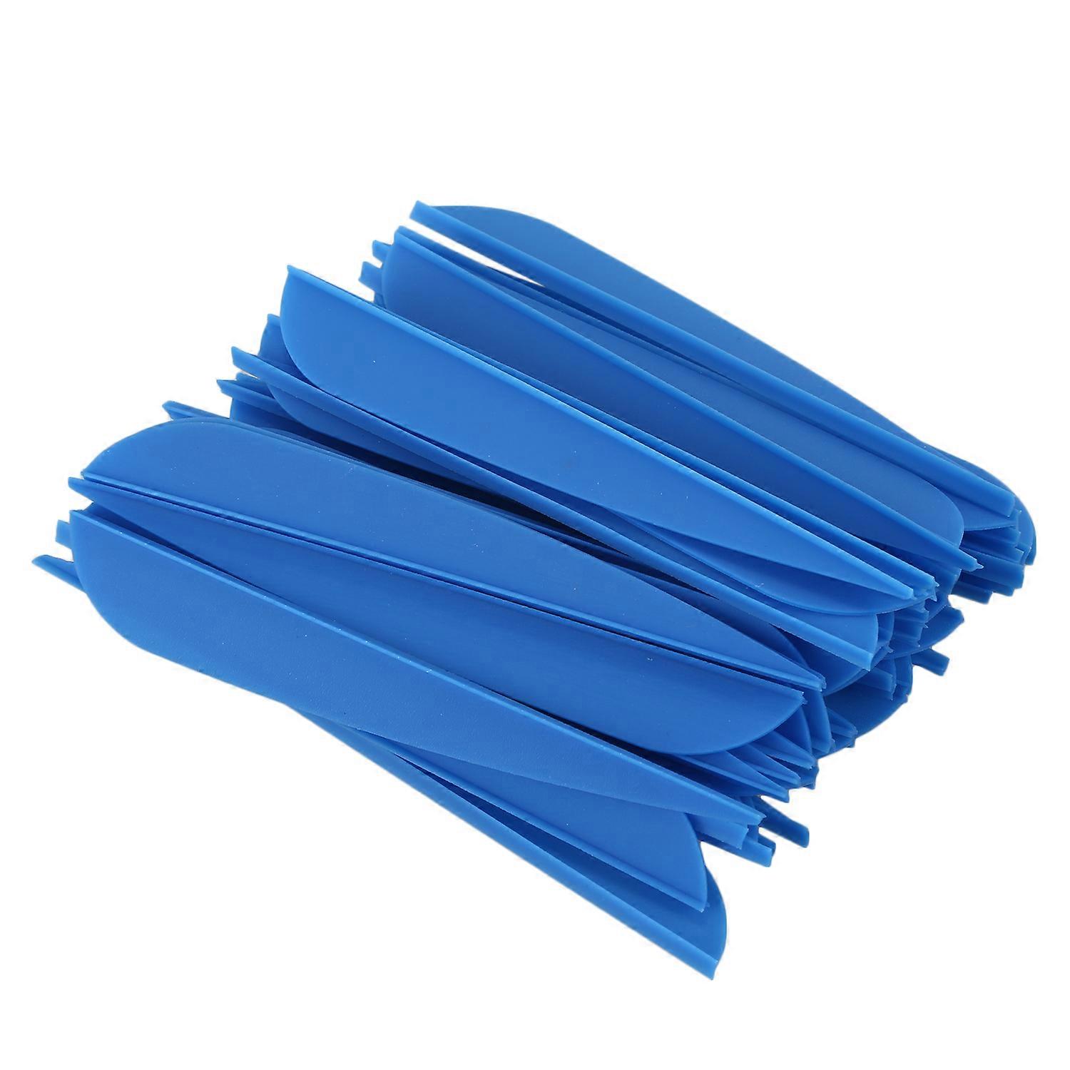 Flèches Vanes 4 pouces en plastique fletching pour bricolage tir à l’arc flèches 50 paquet (bleu)
