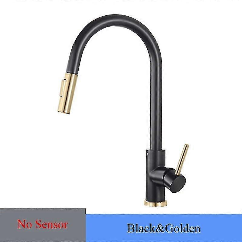 High qualityBrushed Gold Pull Out Touch Sensor Kitchen Faucet 360 Rotation Smart Kitchen Faucet Sensor Tap Faucet Single Handle Mixer Tap