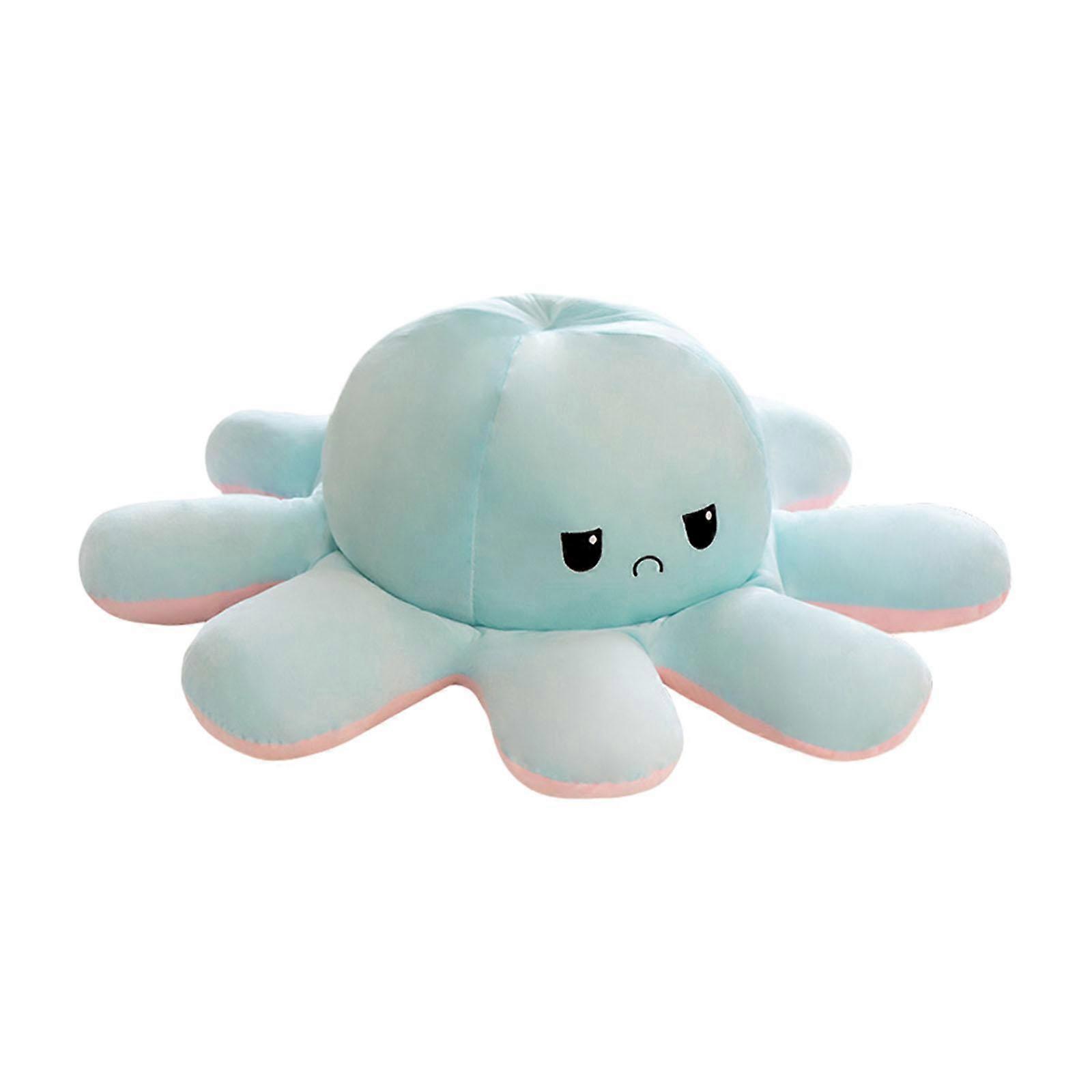 دمية حيوانية قابلة للانعكاس من مجموعة الأخطبوط القطيفة للأطفال الأولاد والبنات الأطفال من الأزرق الفاتح إلى الوردي