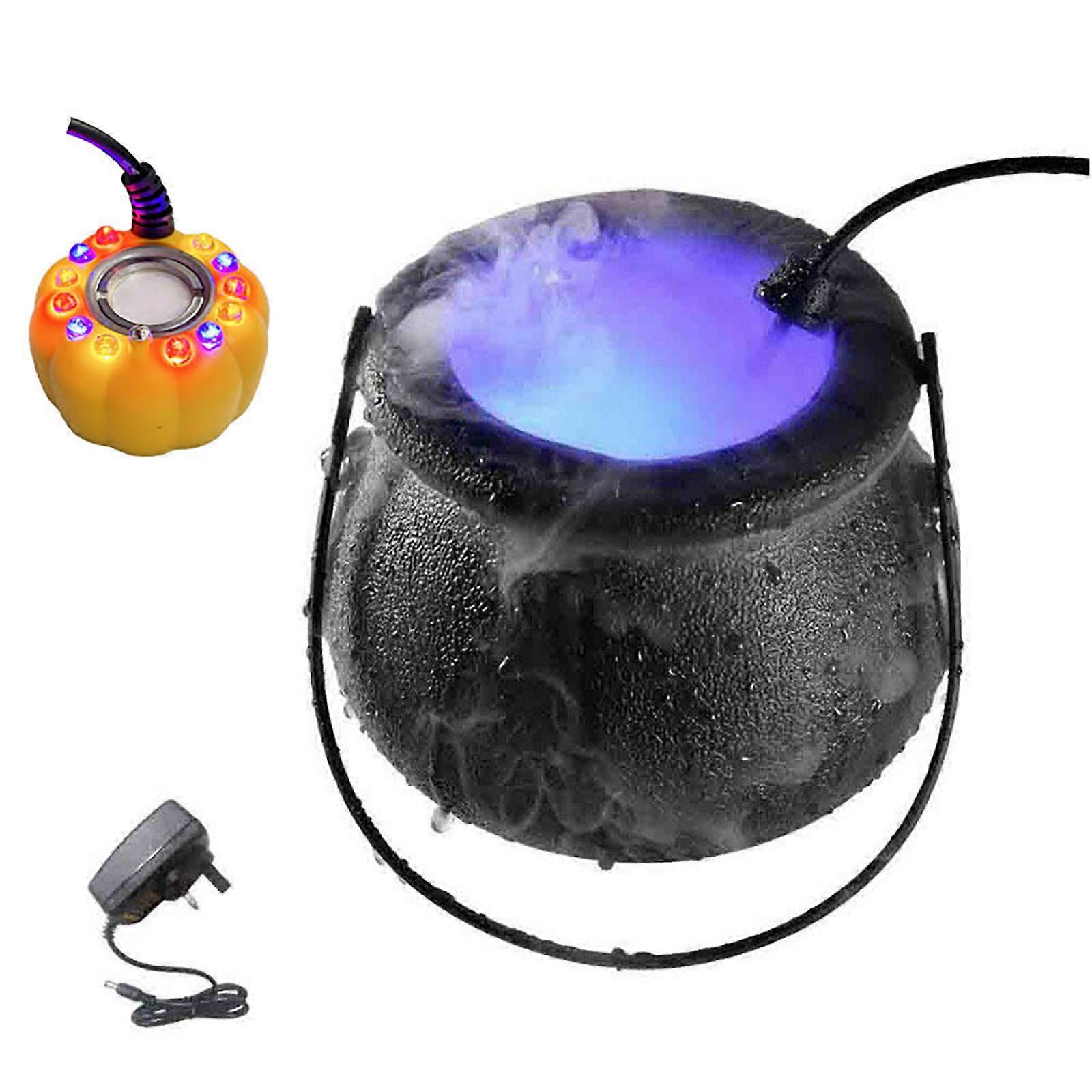 Mist Maker Halloween Zucca Atomizzatore Strega Secchio Macchina Atomizzatore Testa Mist Maker 12Led