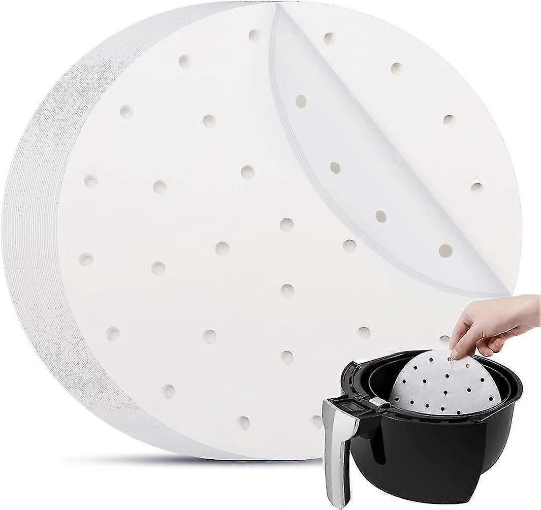 200 Sheets Steam Papers Round Non-Stick Baking Paper, 20cm Diameter