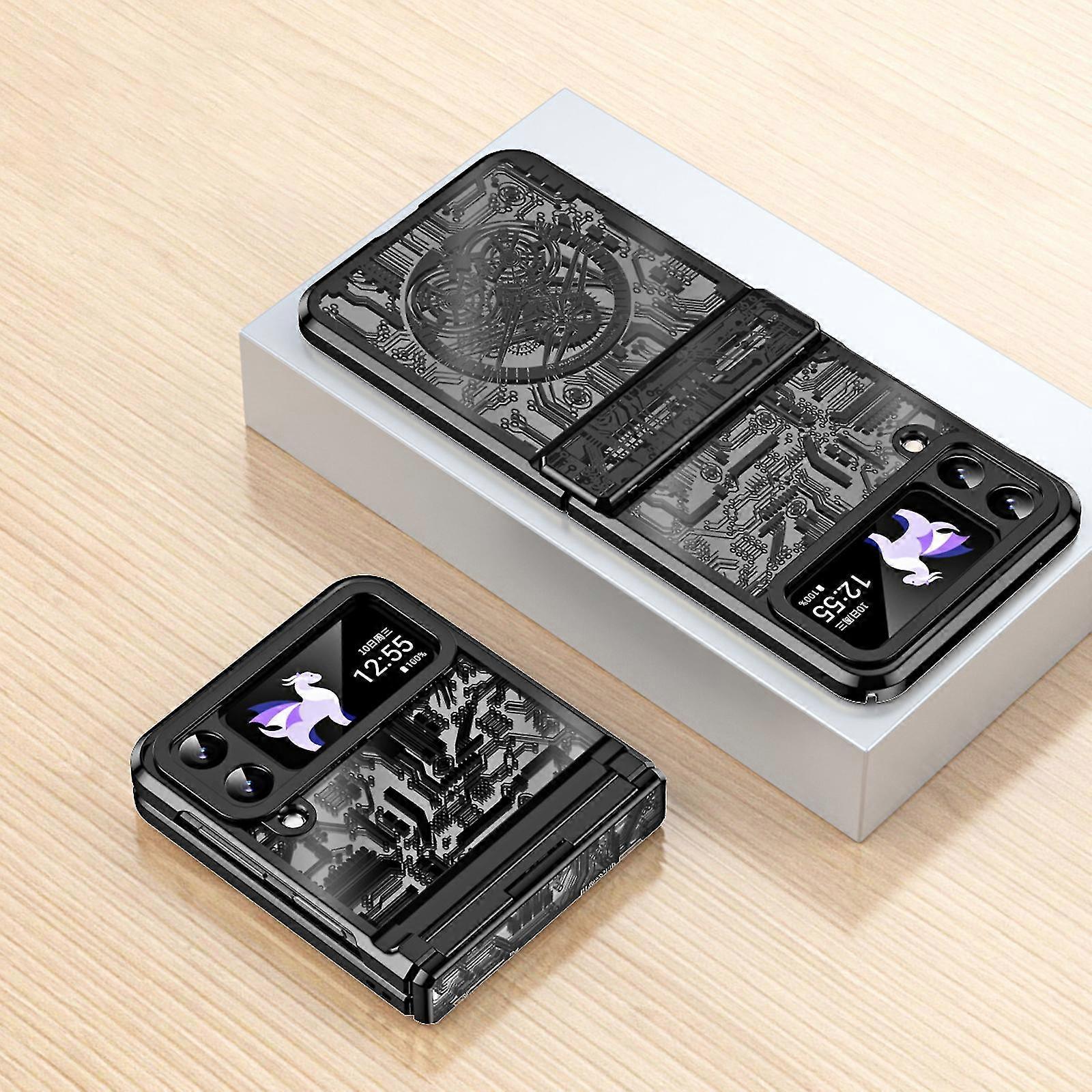 ギャラクシーZフリップ5ケース、サムスンZフリップ5ケースヒンジ保護ギャラクシーフリップ5 5gのための耐衝撃性保護ケース