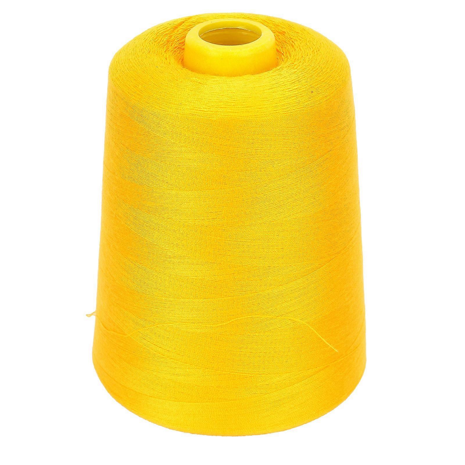 Sewing Thread 8000 Yards Multiple Coloured Polyester Yarns for DIY Embroidery Machine Project385 Yellow