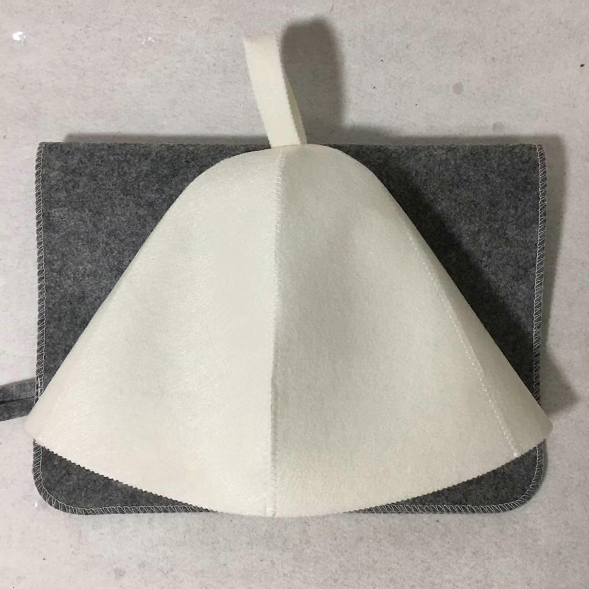 1 Set Of Felt Sauna Hat Pad Set Comfortable Sauna Cap Portable Sauna Cap Cushion Set Sauna Supplies