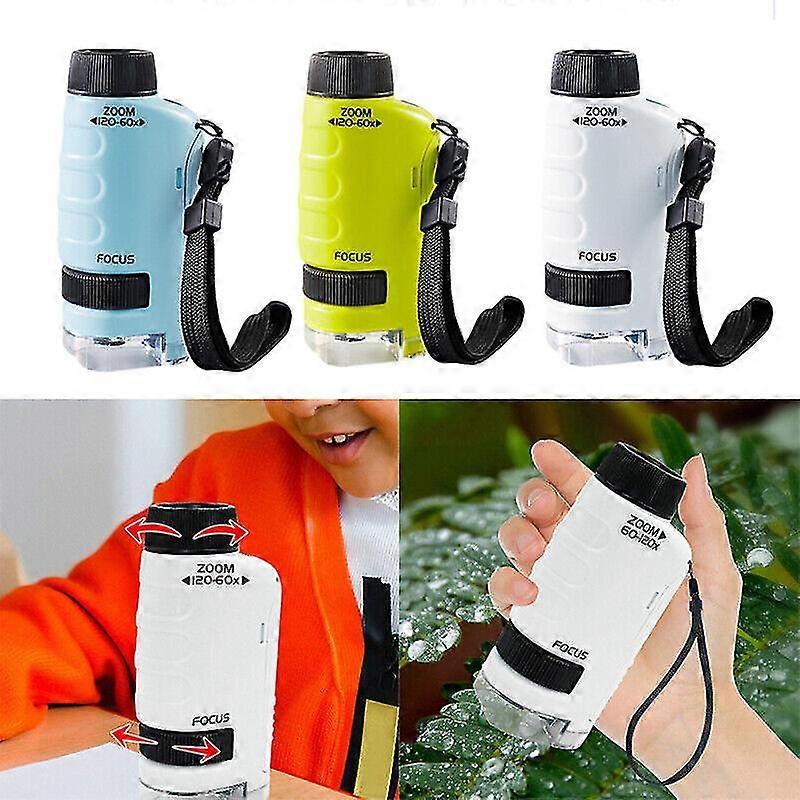 Portable Mini Microscope Handheld Microscope 60-120x Pocket Microscope