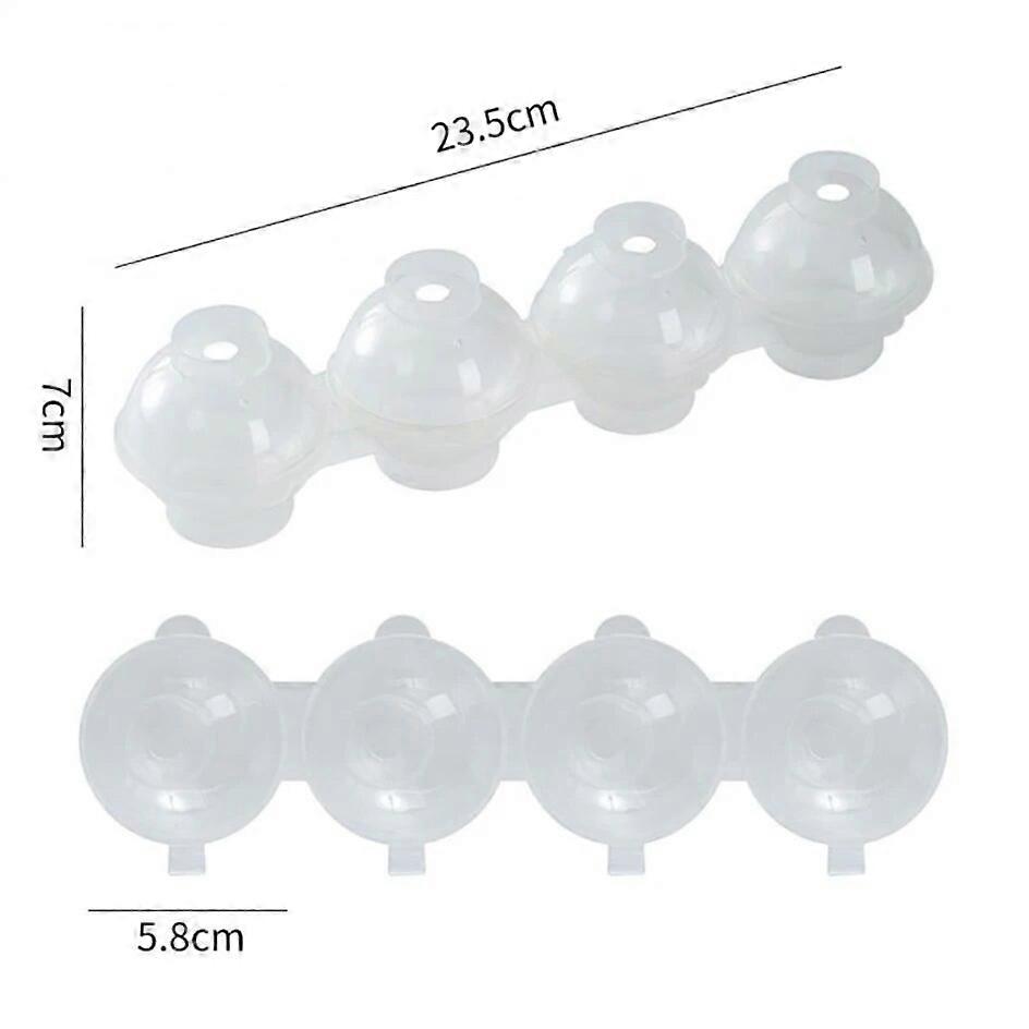 Round 4 Cavity Ice Mould Ice Ball Maker DIY Ice Cream Mold Plastic Whiskey Ice Cube Tray Bar Accessories Tool
