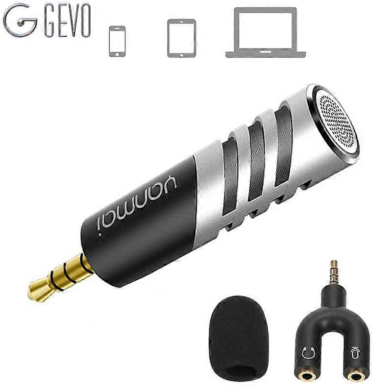 Yanmai R1 MINI Adjustable Stereo Condenser Microphone Mic For iPhone Computer PC