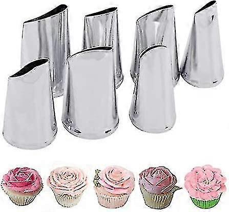 7pcs/set Cake Decorating Tips Set Cream Icing Piping Fondant Rose Nozzle Pastry Tools Fondant Decorating Tools Fg